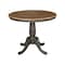 International Concepts 36 in. Round Extension Dining Table with Leaf and 2 Madrid LadderBack Chairs - 3 Piece Dining Set K45-36RXT-C2-2 - alternate 3